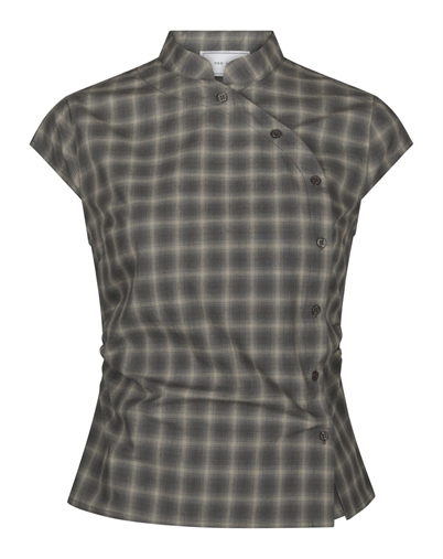 Neo Noir - Pascale Checked Bluse - Dusty Army 